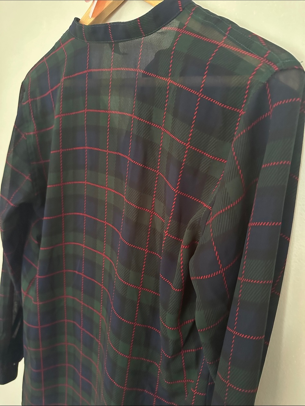 Chaps Plaid Button-Up Blouse - Picture 6 of 7